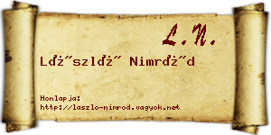 László Nimród névjegykártya