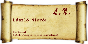 László Nimród névjegykártya